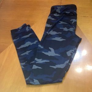 Athleta Girl, blue and grey camo.